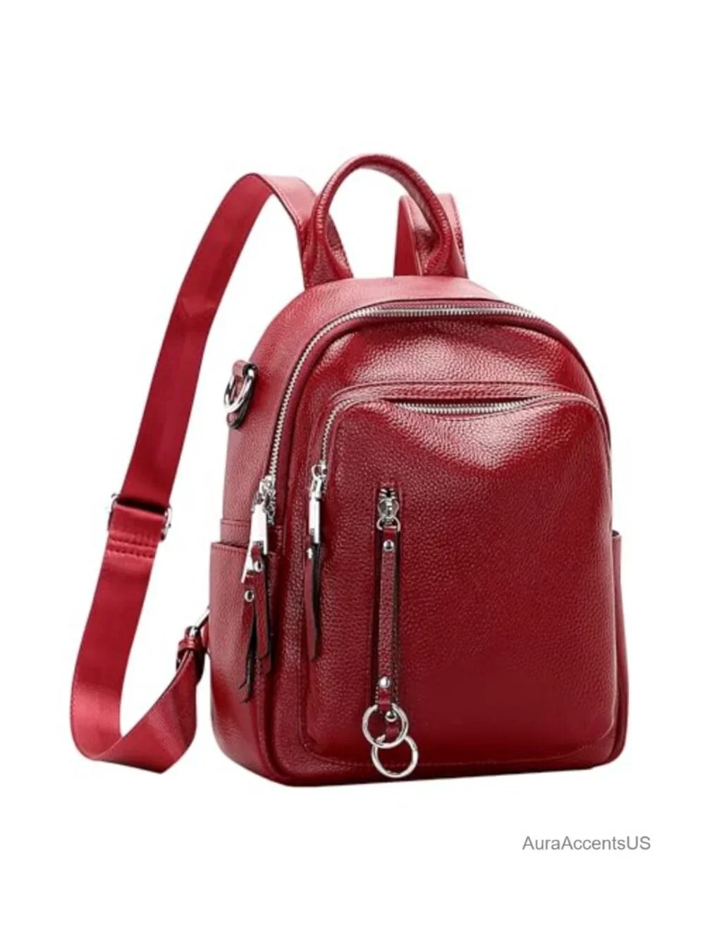 Genuine Leather Convertible Daypack for Women Holds iPad Travel Work